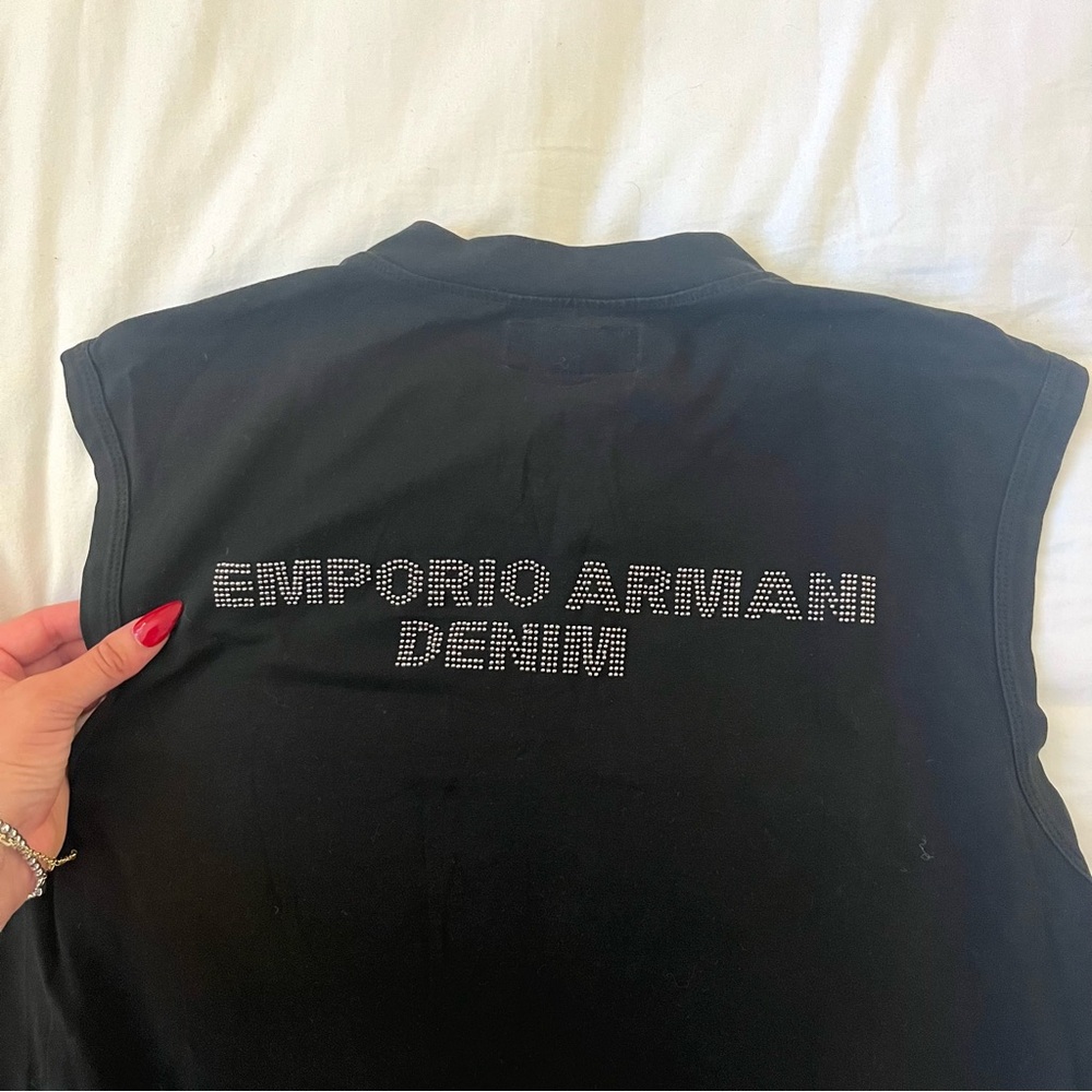 Emporio Armani Silver 'Bedazzled' Top